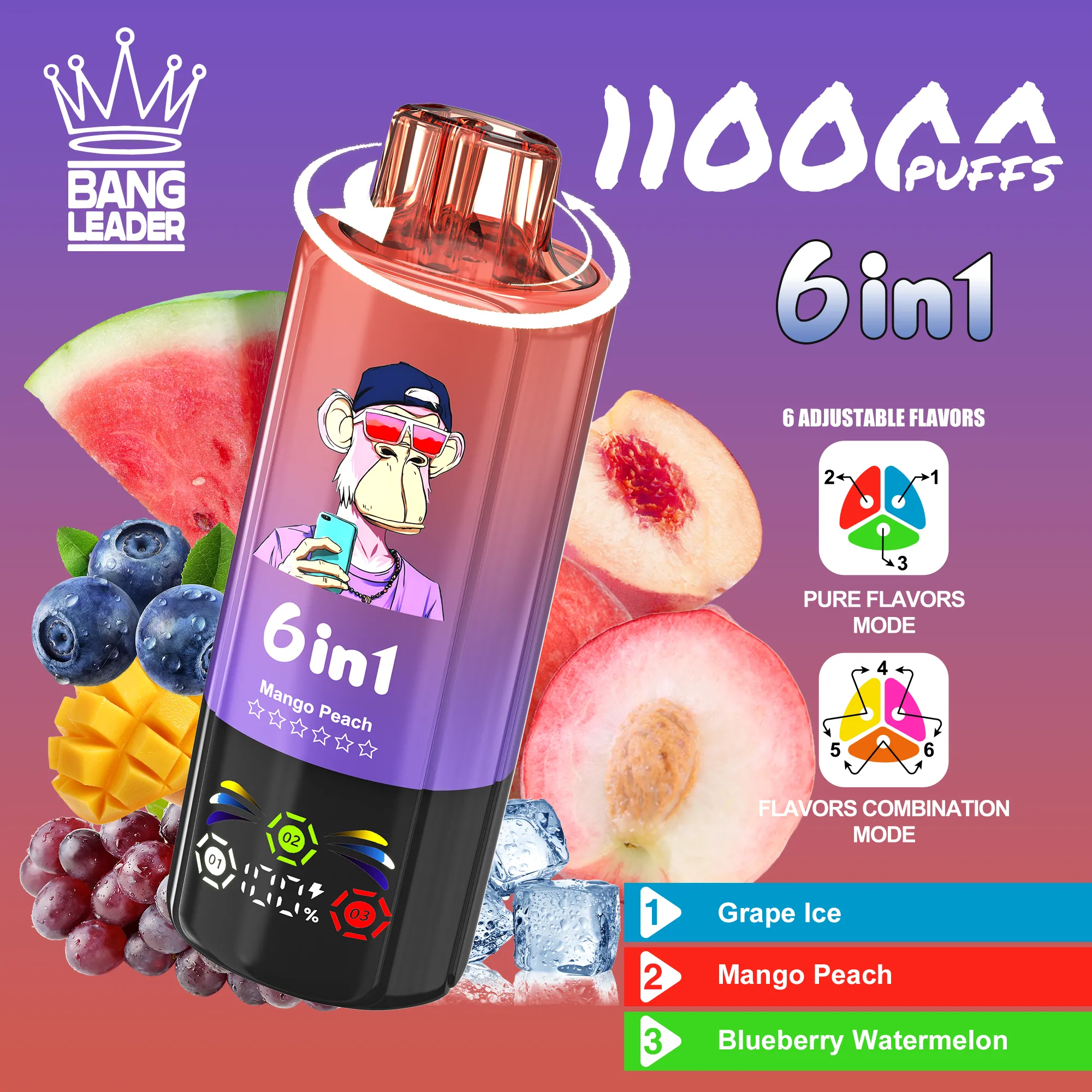 bang-leader-110000-puffs-6-in-1-flavor-grape-ice-mango-peach-blueberry-watermelon