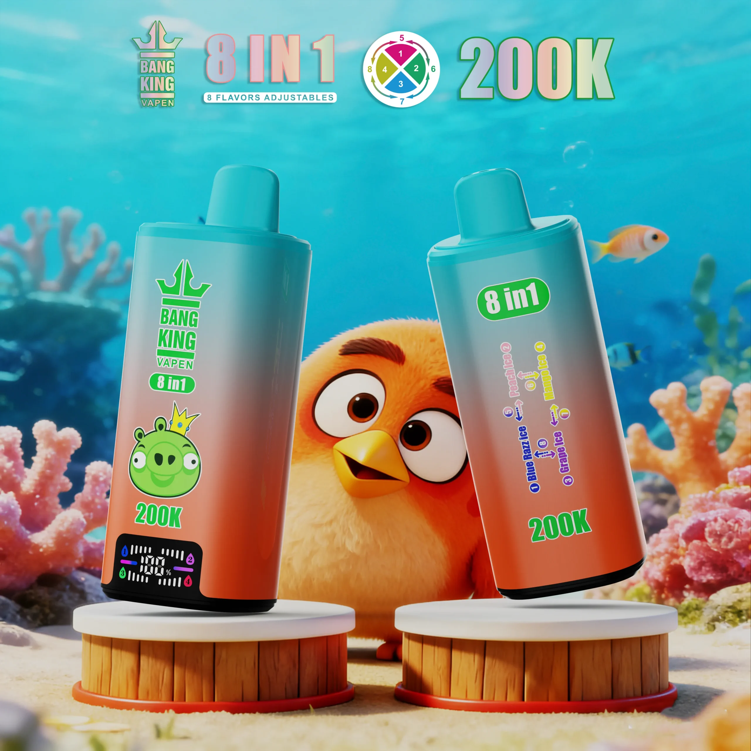 Bang King 200k 200000 Puffs 8 in 1 Flavor Disposable Vape - Image 11