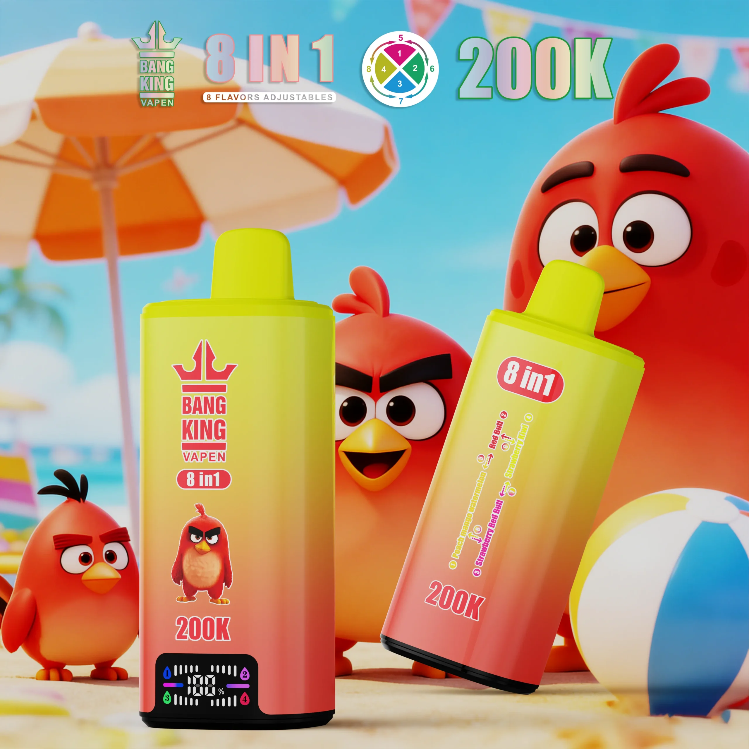 Bang King 200k 200000 Puffs 8 in 1 Flavor Disposable Vape - Image 2