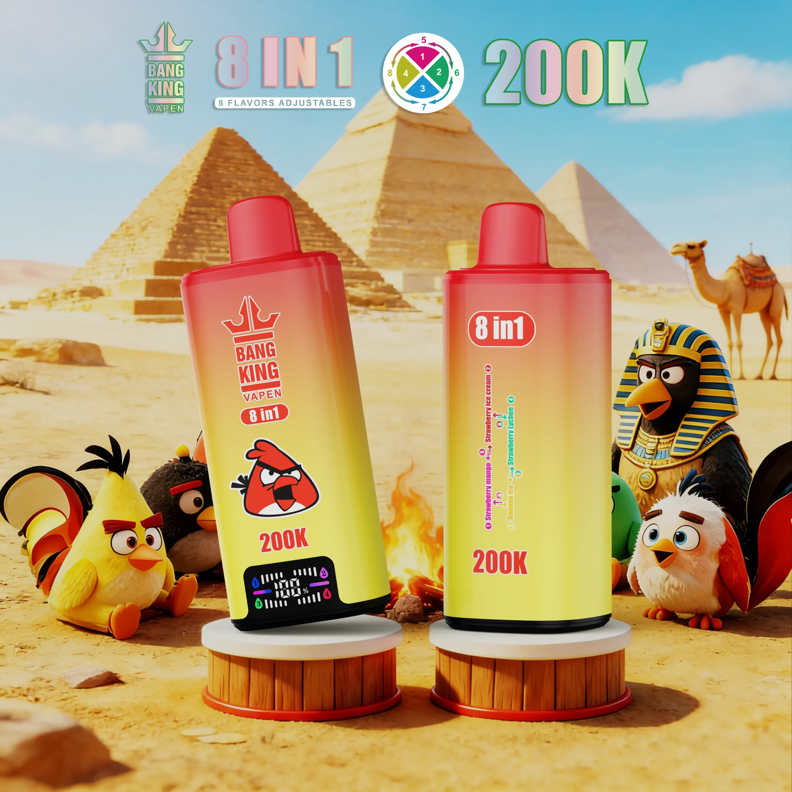 Bang King 200k 200000 Puffs 8 in 1 Flavor Disposable Vape - Image 3