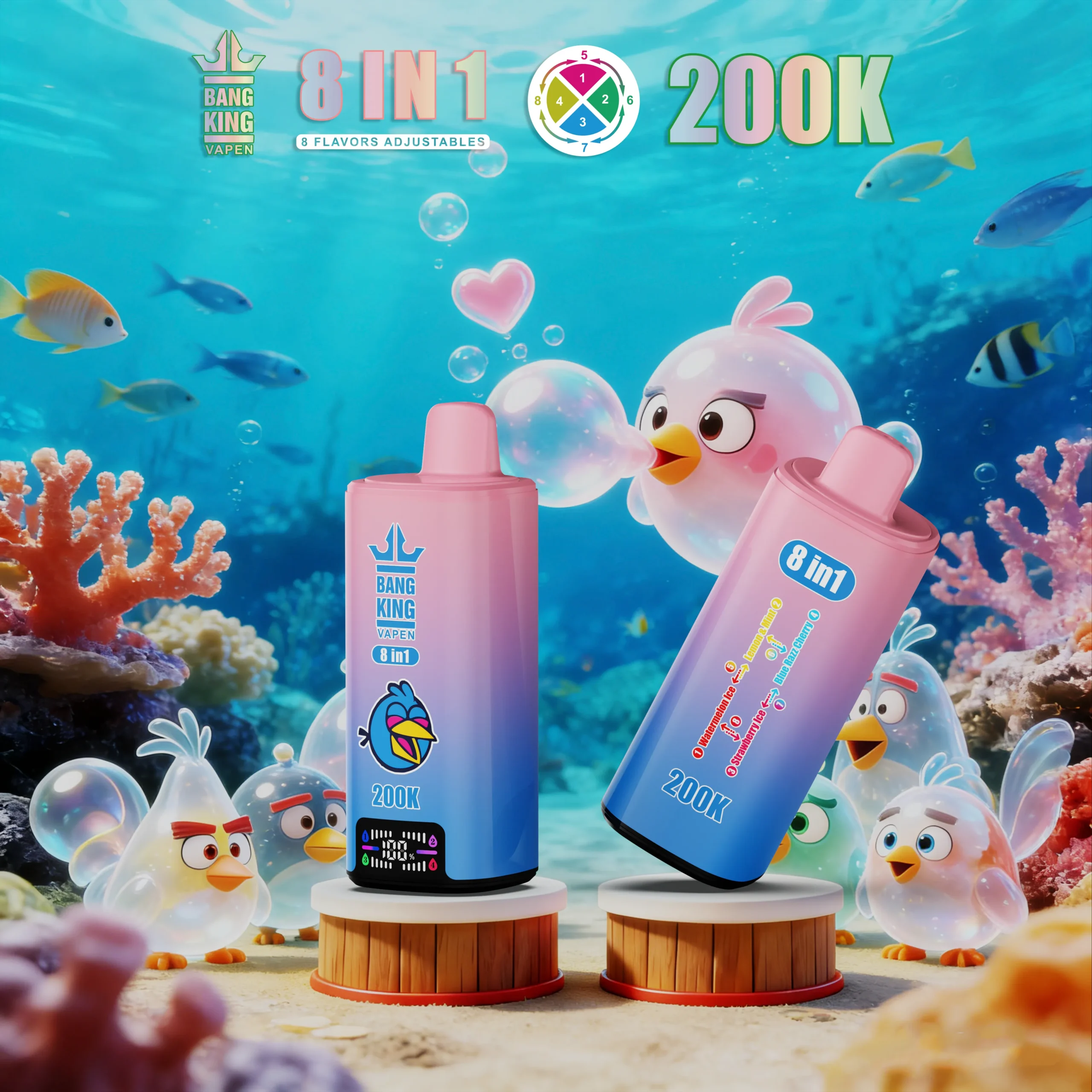 Bang King 200k 200000 Puffs 8 in 1 Flavor Disposable Vape - Image 6