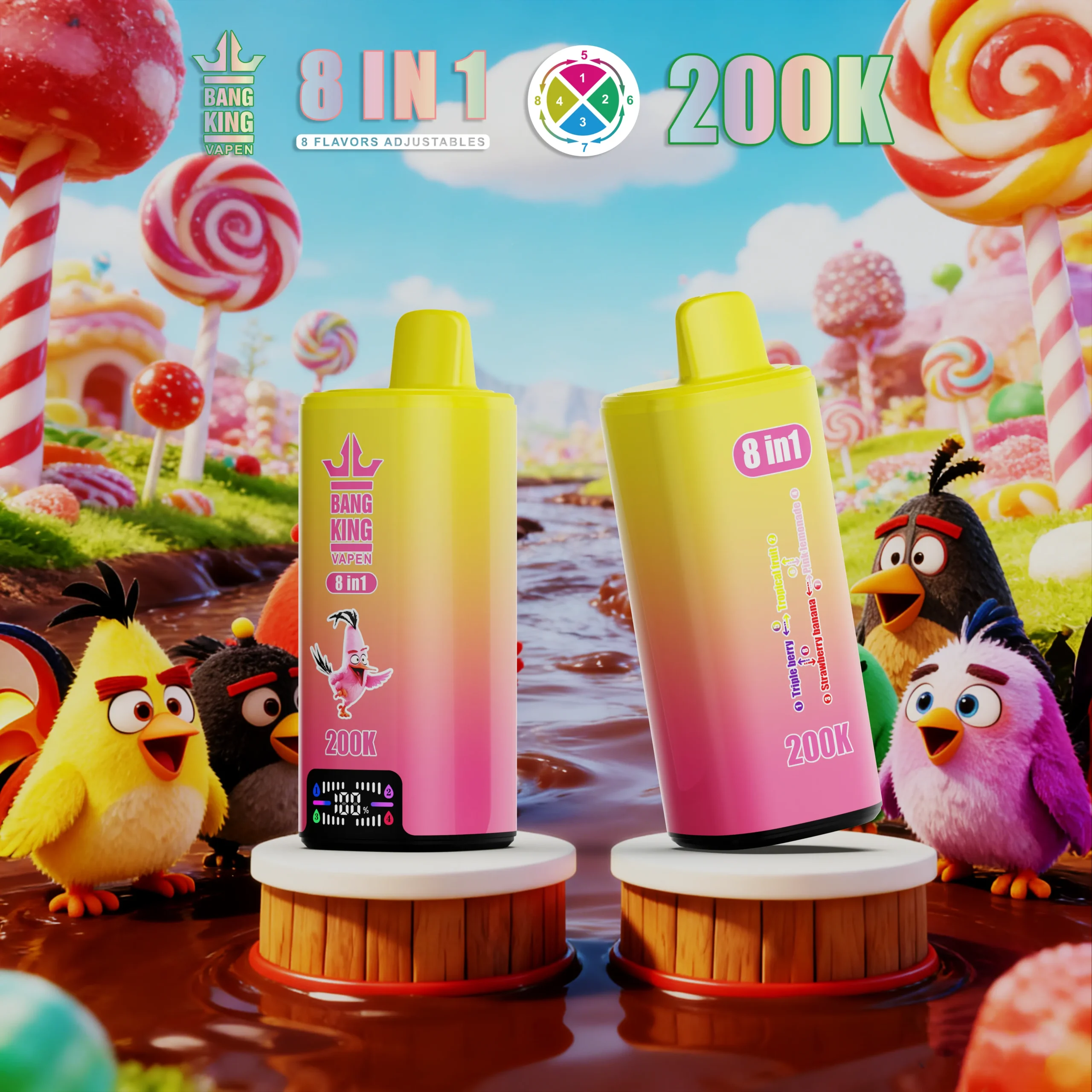 Bang King 200k 200000 Puffs 8 in 1 Flavor Disposable Vape - Image 7