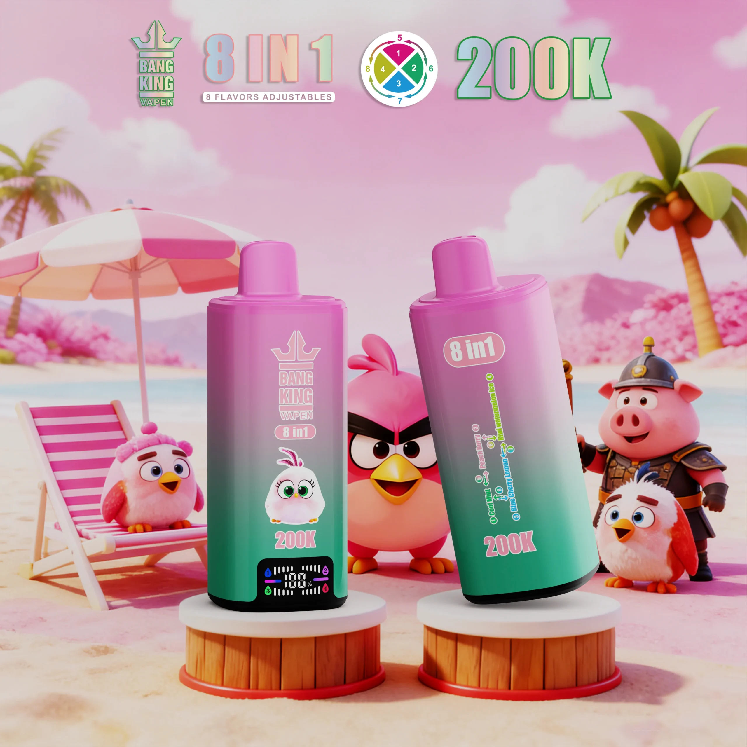 Bang King 200k 200000 Puffs 8 in 1 Flavor Disposable Vape - Image 8