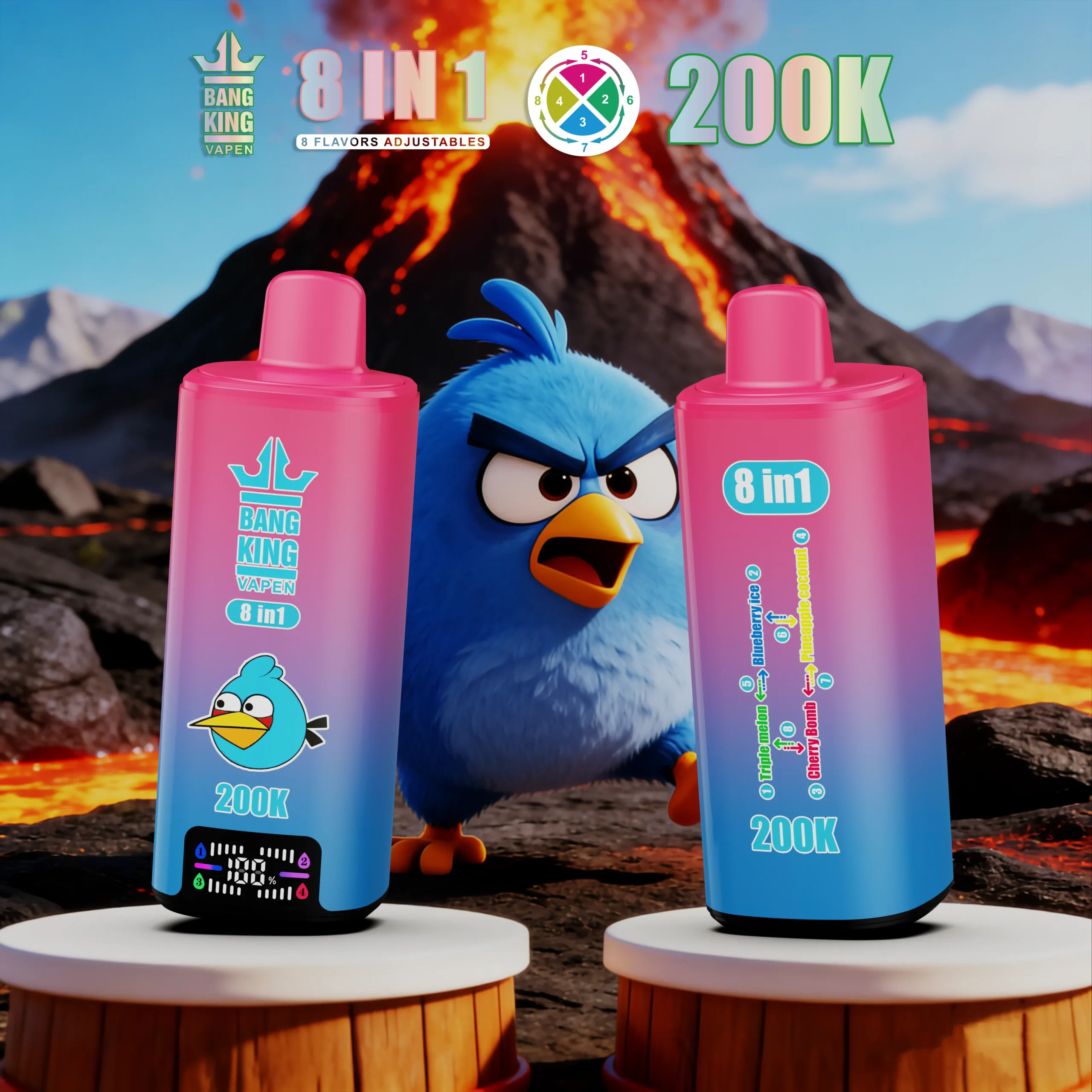Bang King 200k 200000 Puffs 8 in 1 Flavor Disposable Vape - Image 9
