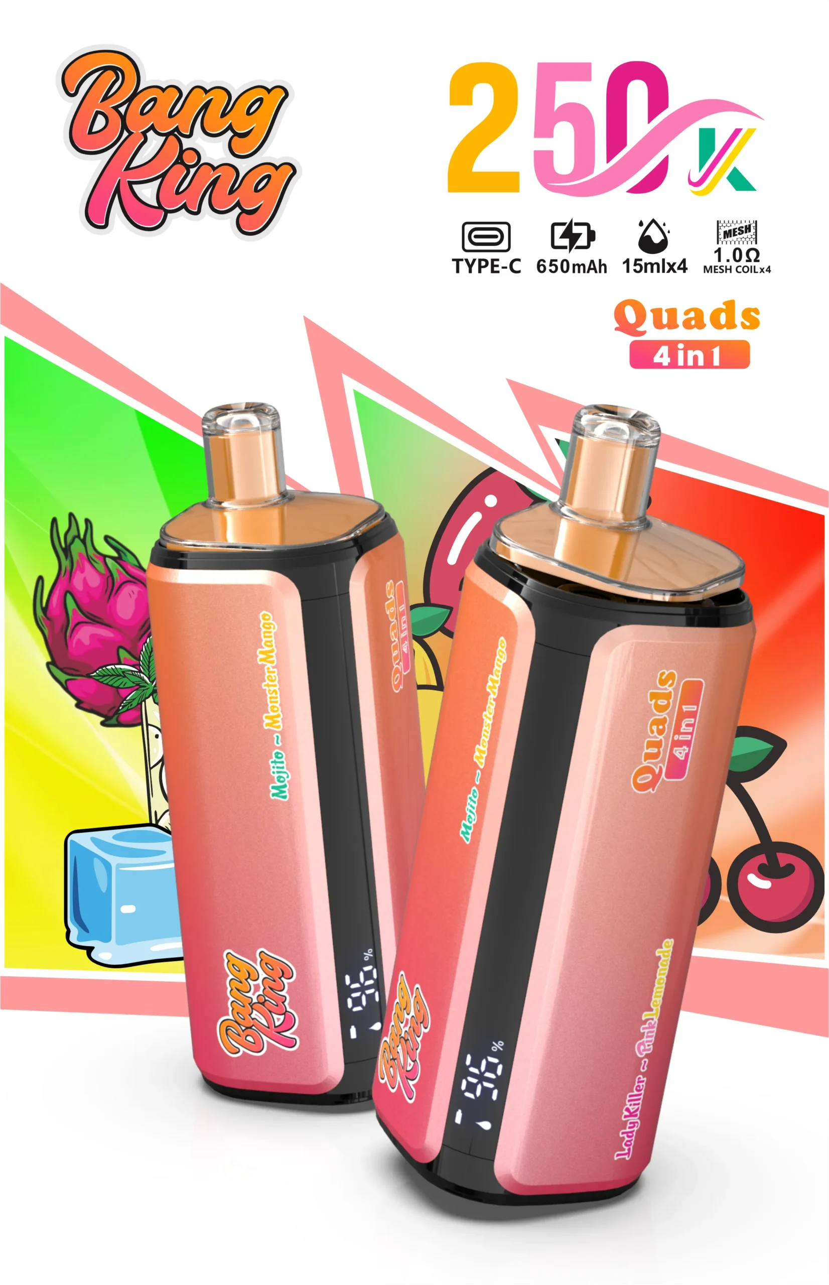Bang King 250K 4-in-1 Disposable Vape