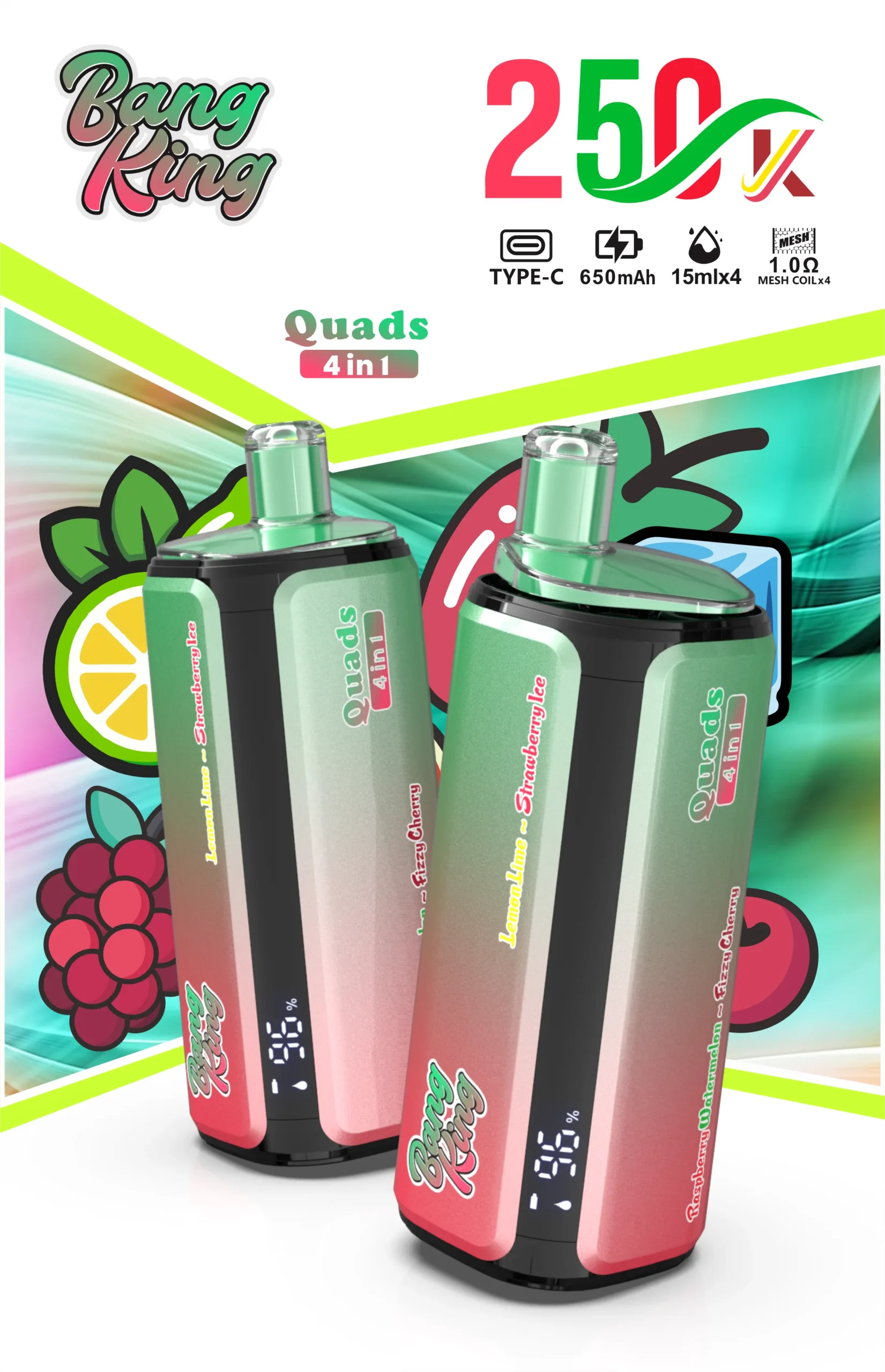 Bang King 250K 4-in-1 Disposable Vape - Image 6
