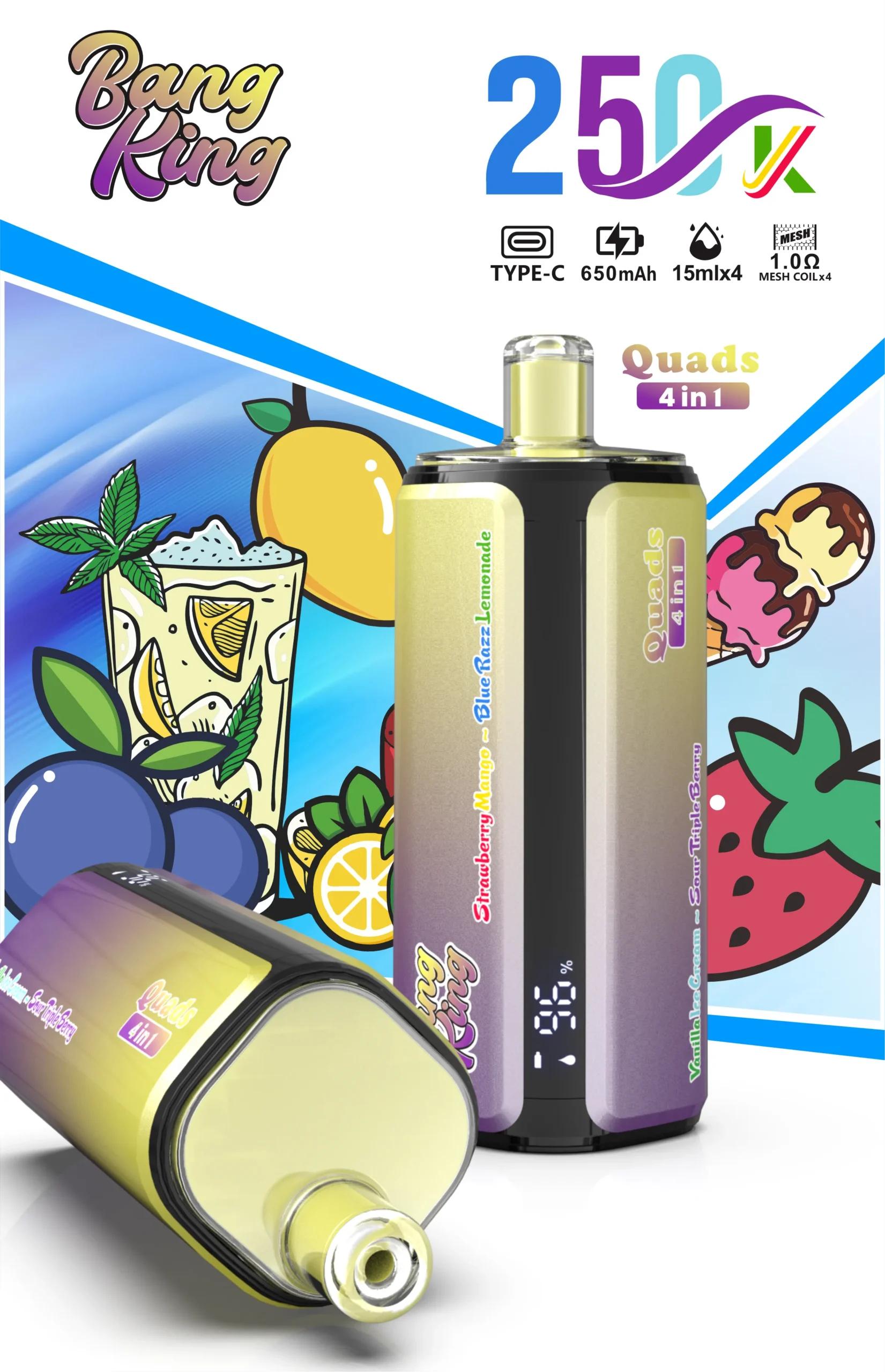 Bang King 250K 4-in-1 Disposable Vape - Image 8