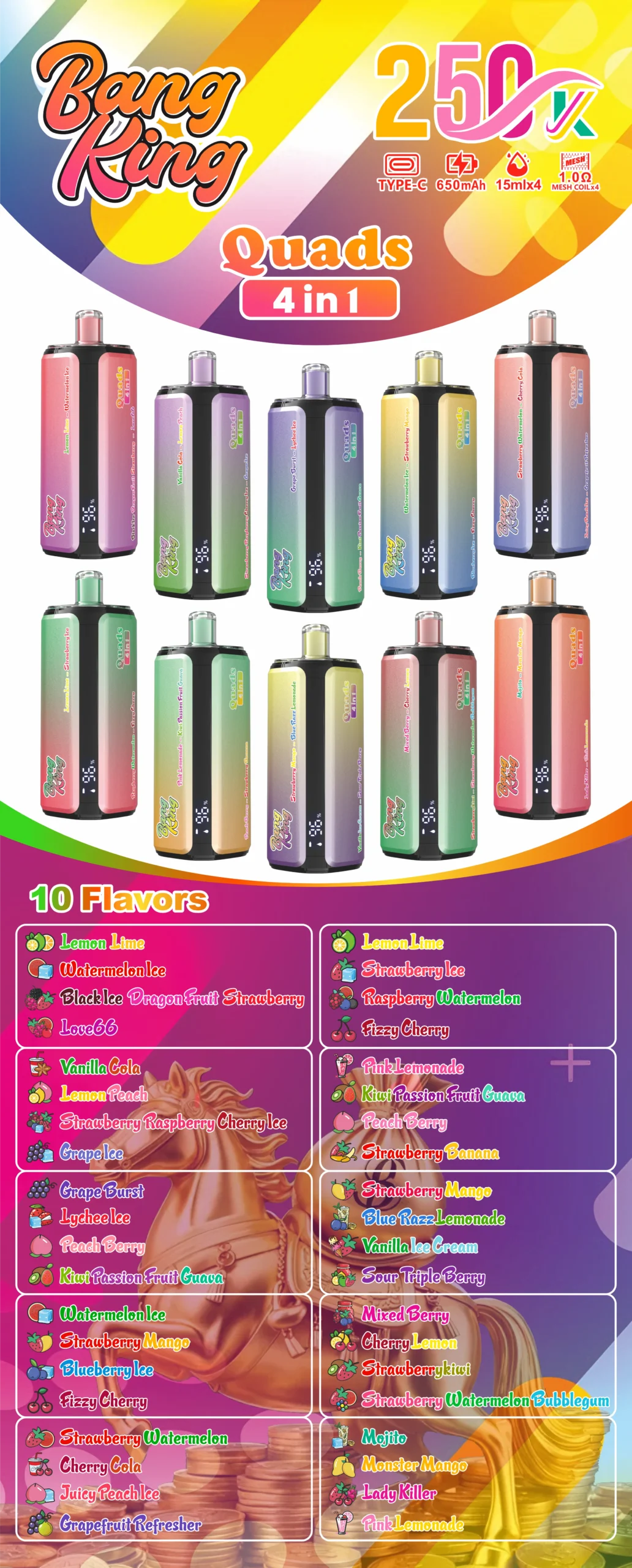 Bang King 250K 4-in-1 Disposable Vape - Image 12