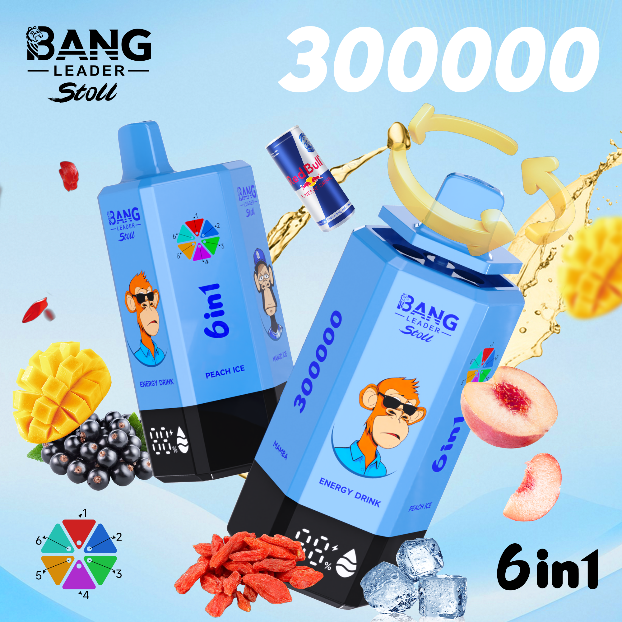 Bang Leader Stoll Puff 300k 6-in-1 Flavor Disposable Vape - Image 4