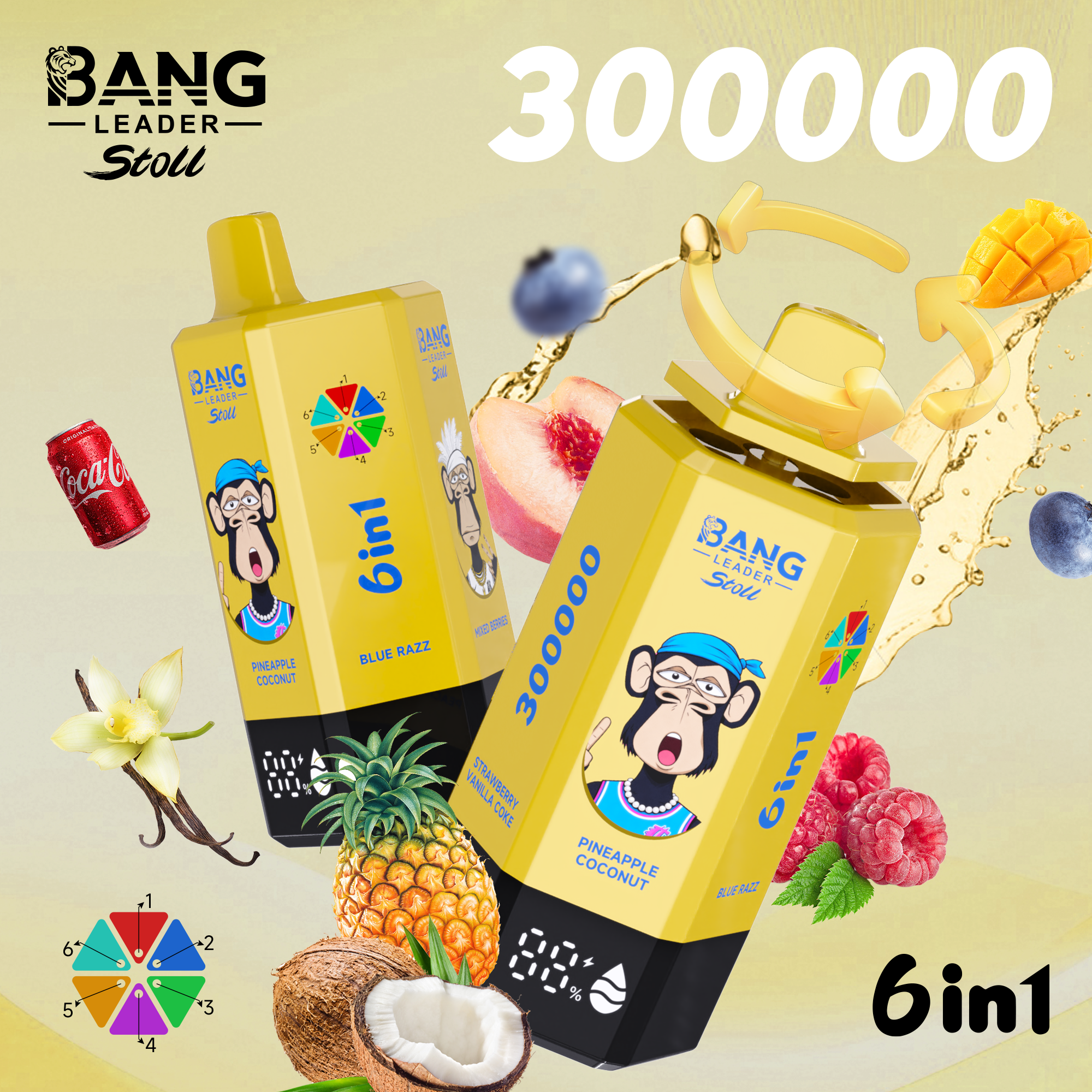 Bang Leader Stoll Puff 300k 6-in-1 Flavor Disposable Vape - Image 6