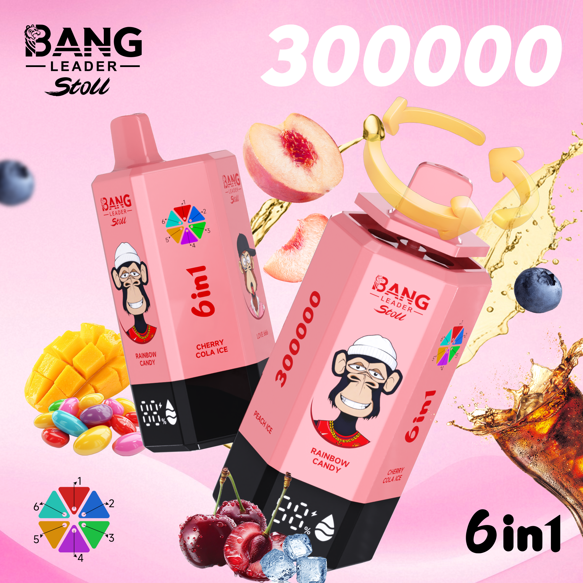 Bang Leader Stoll Puff 300k 6-in-1 Flavor Disposable Vape - Image 7