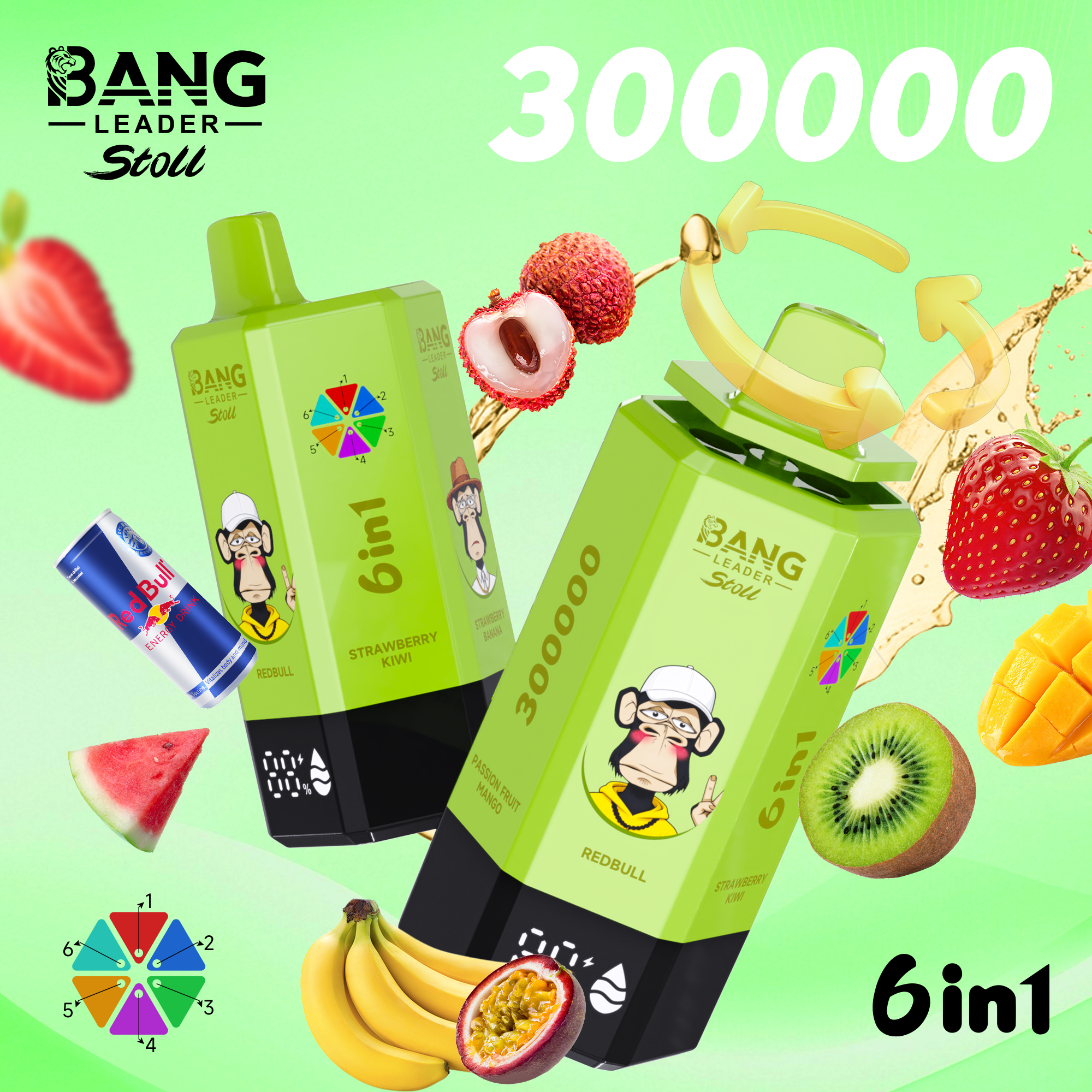 Bang Leader Stoll Puff 300k 6-in-1 Flavor Disposable Vape - Image 8