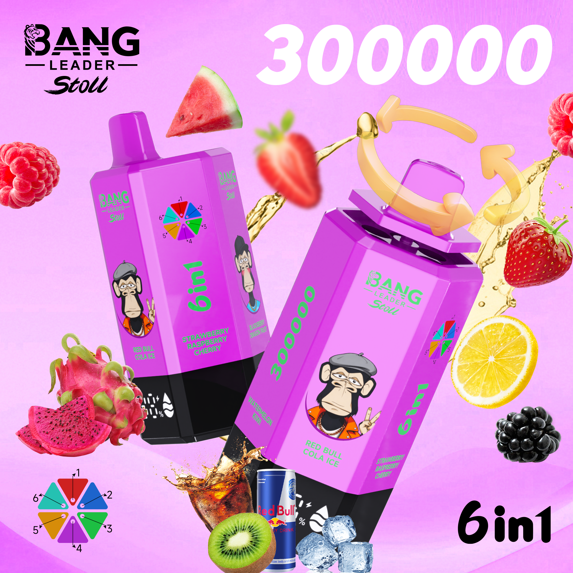 Bang Leader Stoll Puff 300k 6-in-1 Flavor Disposable Vape - Image 9