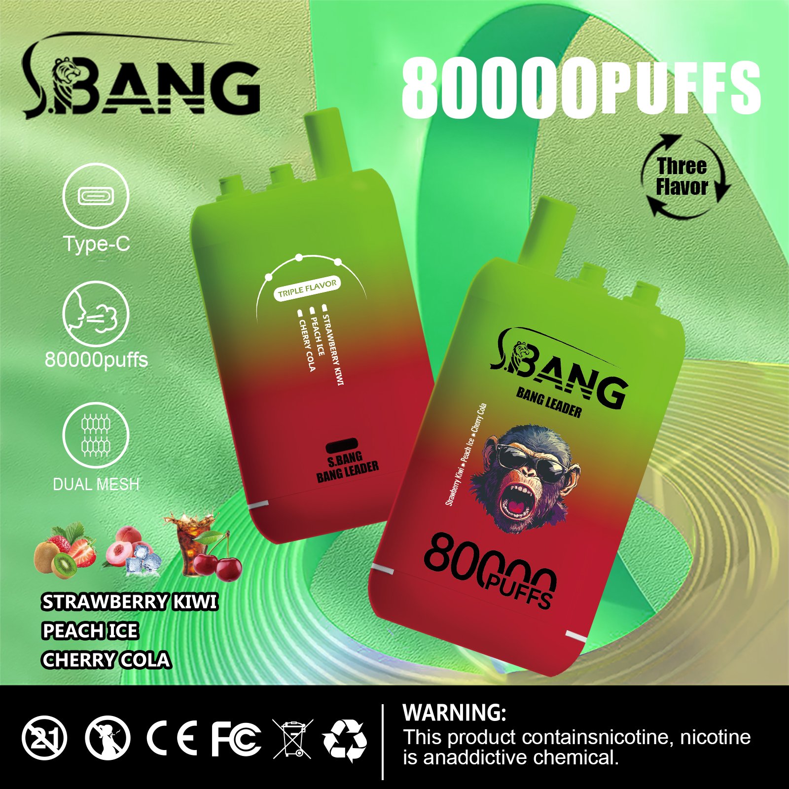 Bang Leader 80000 Puffs Triple-Flavor Disposable Vape - Image 11