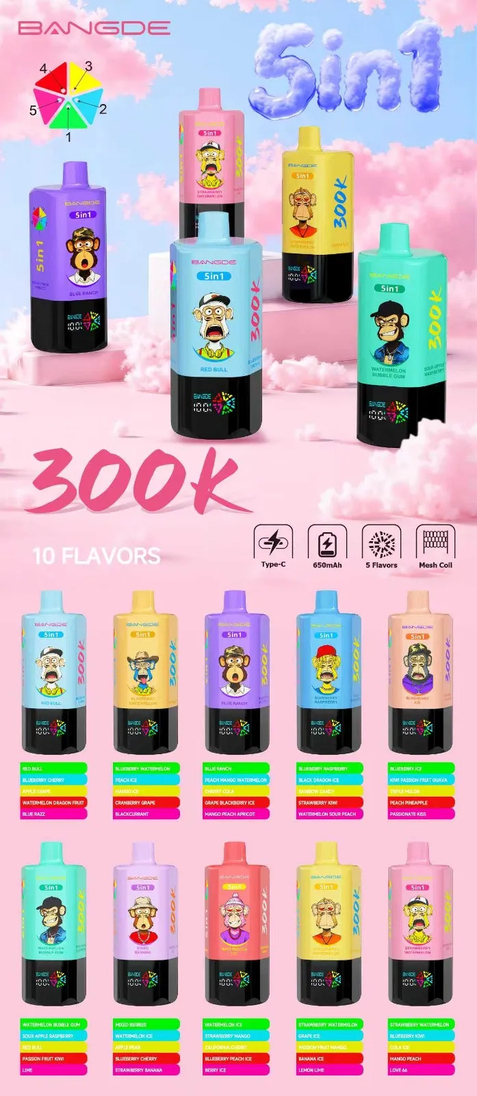 Bang DE 300k puffs5-in-1 Disposable Vape - Image 11