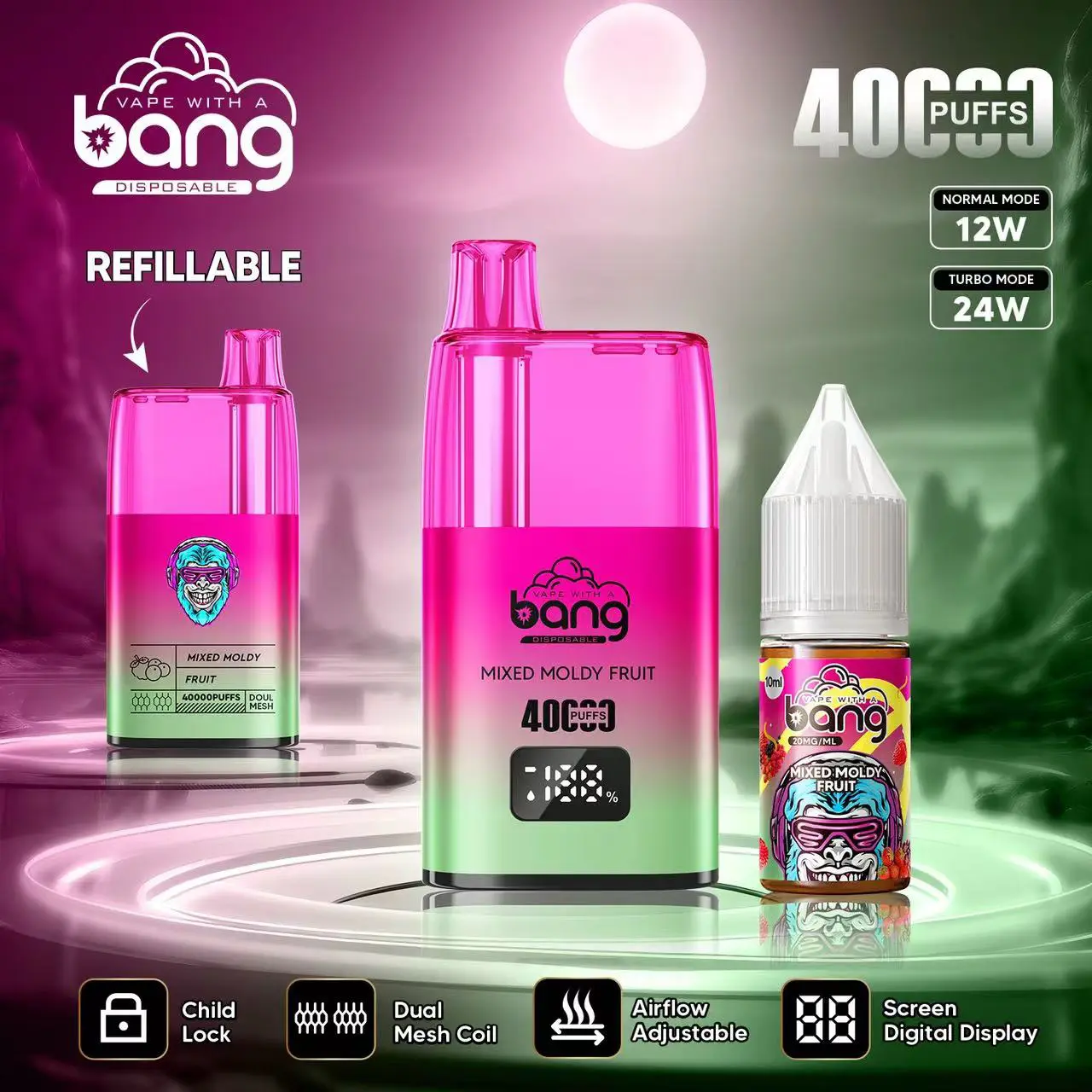 Bang 40000 40K Puffs Vape LED Digital Display - Image 3