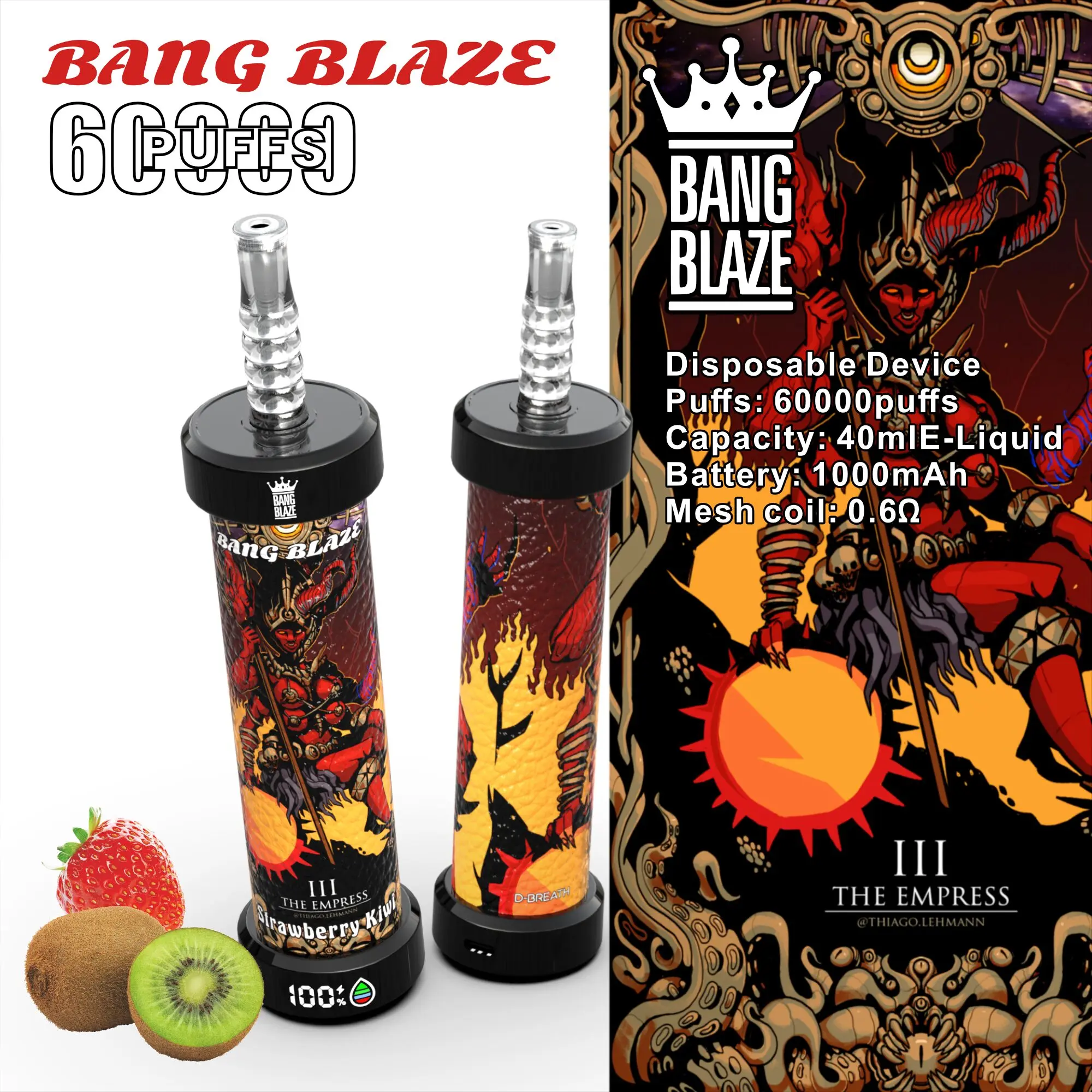 Bang Blaze 60k Puffs LCD Display Disposable Vape Pen - Image 7
