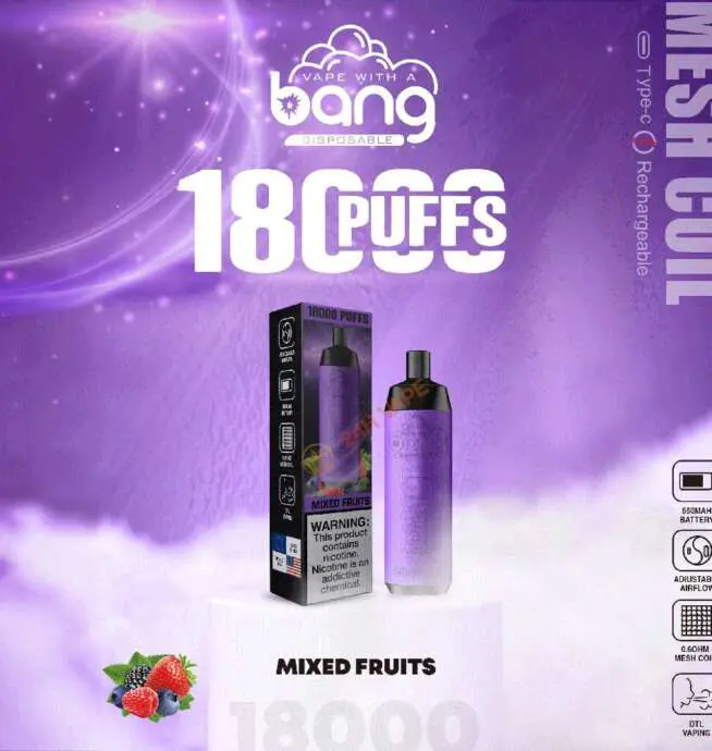 Bang Crown Bar 18000 Puffs 0% 2% 3% 5% Nicotine Disposable Vape - Image 4