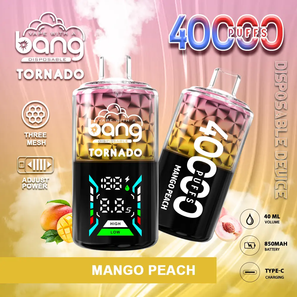 Bang Tornado 40K Puffs LED Display Disposable Vape - Image 5