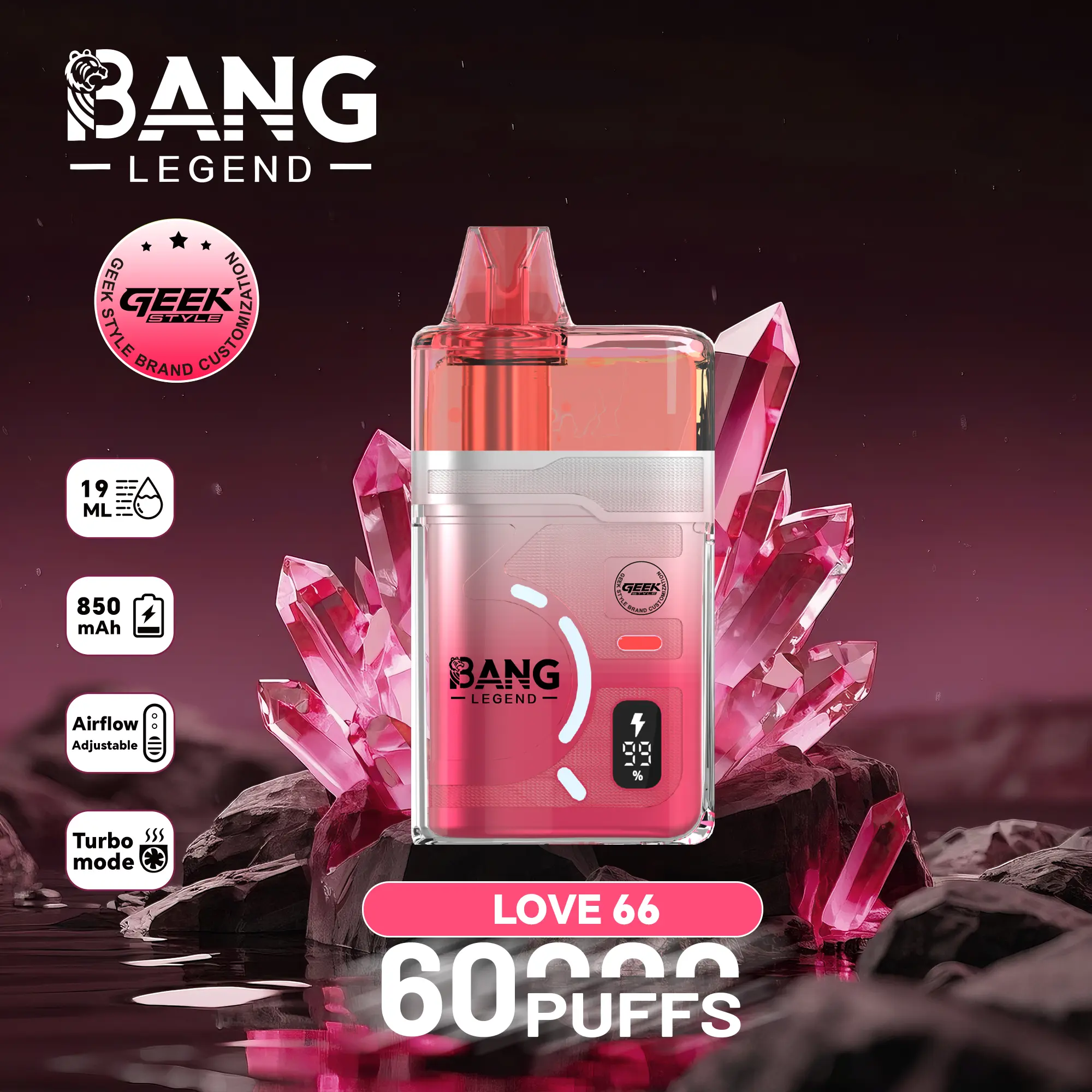 Bang Legend Geek 60000 Puffs Disposable Vape - Image 6